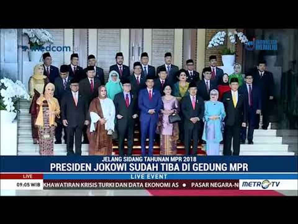 Presiden Jokowi Tiba di Gedung MPR Hadiri Sidang Tahunan MPR 2018