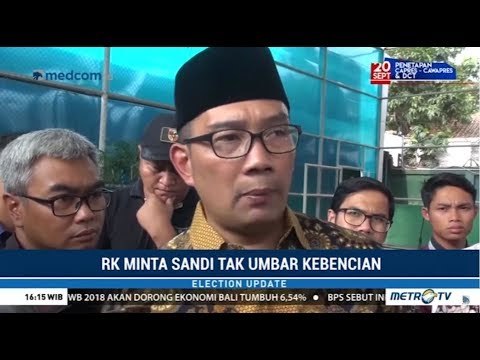 Ridwan Kamil Minta Sandiaga Tak Umbar Kebencian