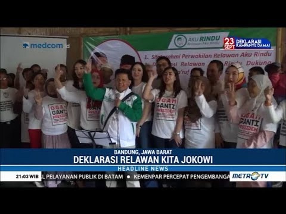 Semakin Mantap ! Relawan Nusantara & "Kita Jokowi" Deklarasi Dukung Jokowi-Ma'ruf