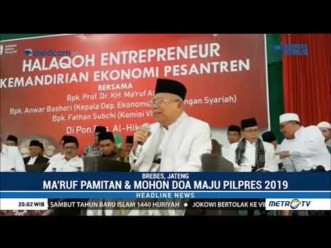 Disambuat Hangat, Ma'ruf Amin Kunjungi Pesantren Di Brebes