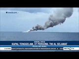 Kapal TNI AL KRI Rencong Terbakar di Selat Sagawin