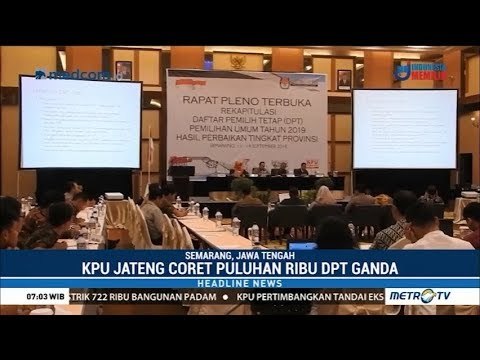 34.854 Pemilih Dicoret dari DPT Pemilu 2019 Provinsi Jateng