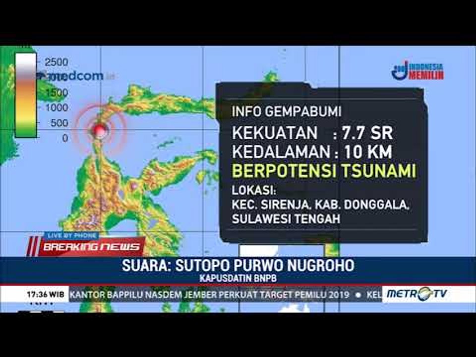 Peringatan Dini Tsunami Gempa Donggala Dinyatakan Berakhir