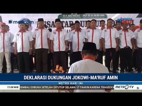 Ratusan Relawan Jokowi-Ma'ruf Di Sumatera Utara Gelar Deklarasi