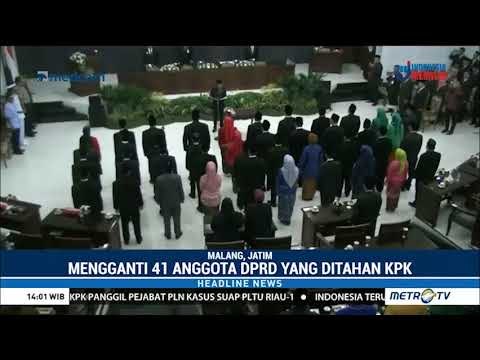 Suasana Pelantikan Pengganti Anggota DPRD Kota Malang Yang Korupsi Massal