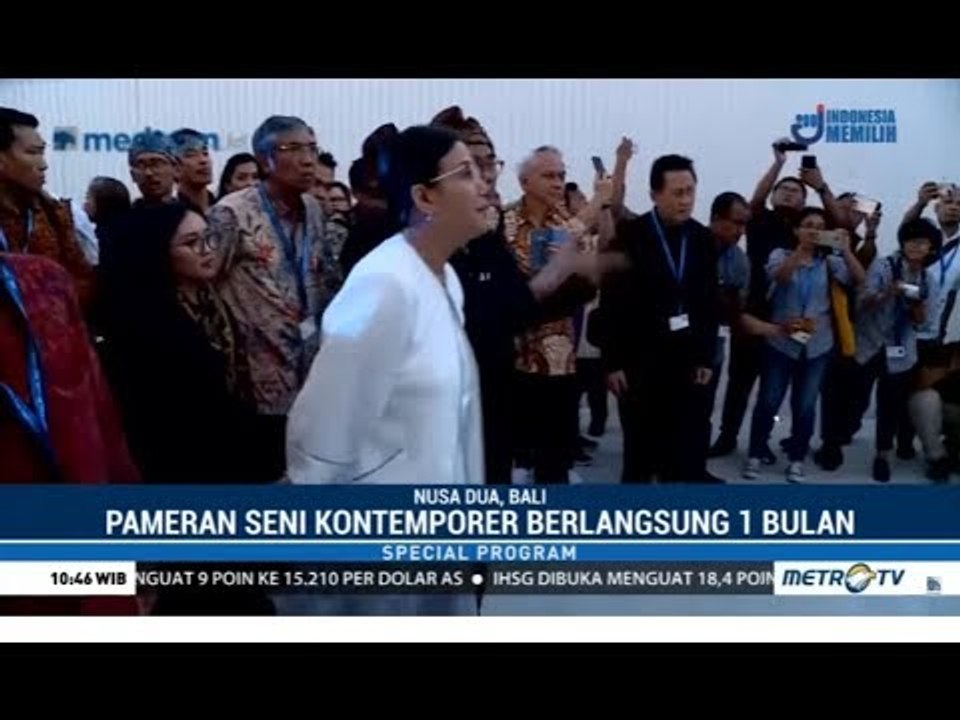 Ketika Sri Mulyani Menikmati "Art Bali" Disela Pertemuan IMF-Bank Dunia 2018