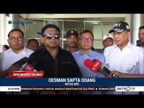 Pimpinan MPR, DPR dan DPD Tinjau Lokasi Gempa Sulteng