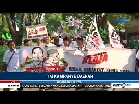 Meriah ! Tim Kampanye Daerah (TKD) Jokowi-Ma'ruf Daftar Ke KPU Jatim