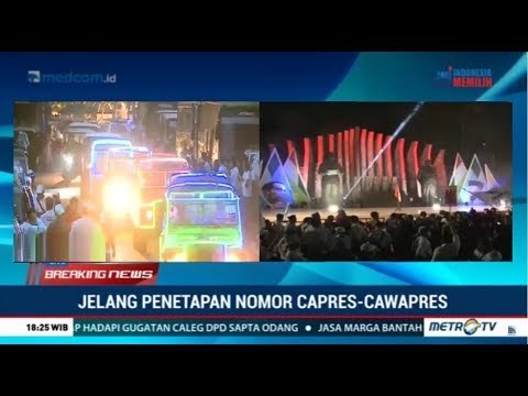 Meriah ! Detik Detik Jelang Pengundian Nomor Urut Capres