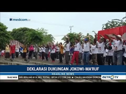 Ratusan Warga Meranti Ikut Senam Massal Dukung Jokowi-Ma'ruf
