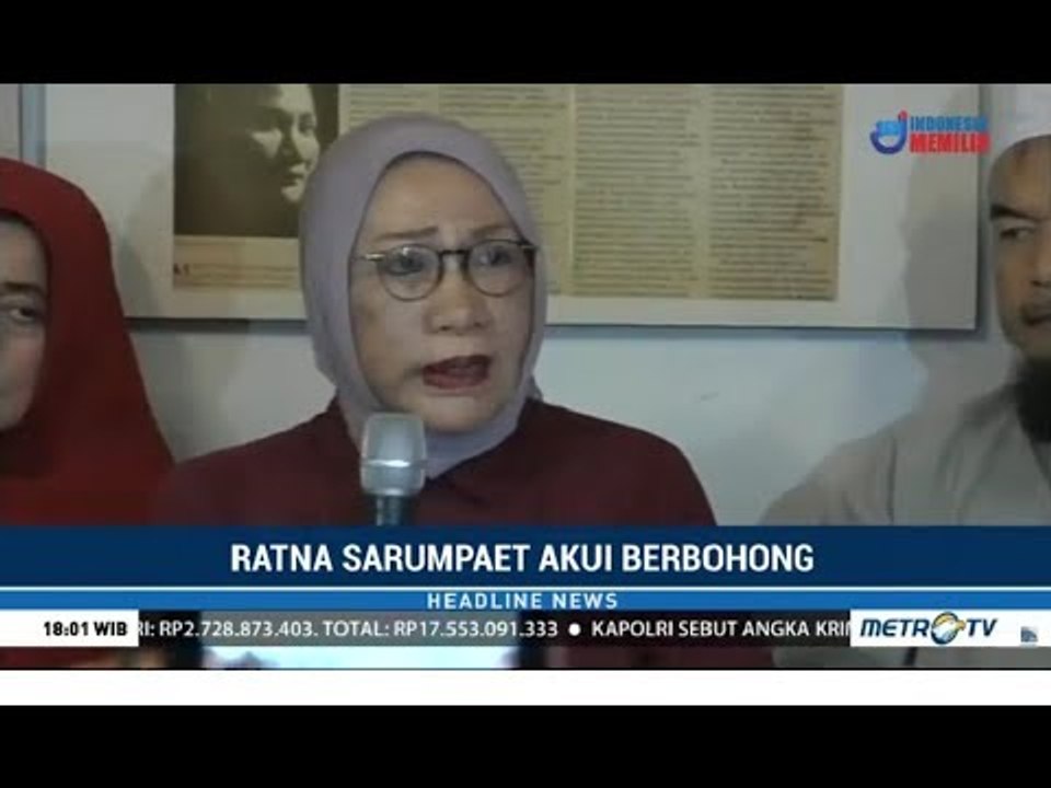 Ratna Sarumpaet Akui Berbohong !