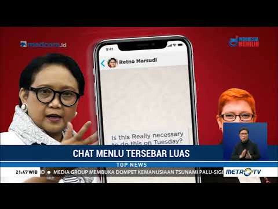 Chat Retno Marsudi & Menlu Australia Bersifat Pribadi
