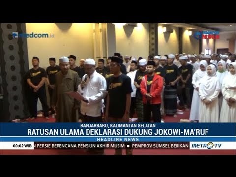 Deklarasi Ratusan Ulama Muda se-Kalsel Dukung Jokowi-Ma'ruf