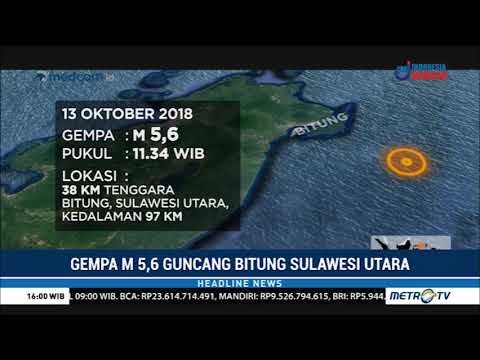 Gempa 5,6 SR Guncang Bitung