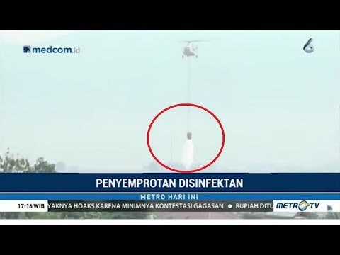 Kampung 'Ditelan Bumi' Balaroa Disiram Disinfektan dari Udara oleh Tim Gabungan