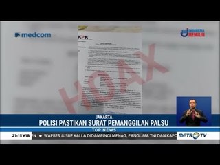 Surat Pemanggilan Kapolri oleh KPK Hoaks
