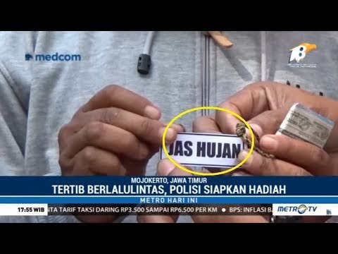 Hadiah Bagi yang Tertib Berlalu Lintas di Mojokerto