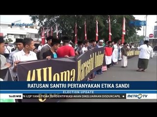 Ratusan Santri di Jombang Demo Sandi Karena Langkahi Makam Pendiri NU