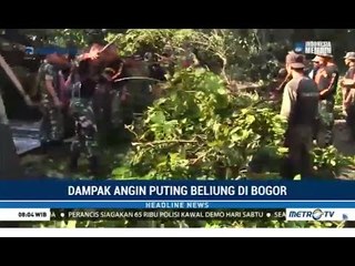 Suasana Setelah Puting Beliung Menerjang Bogor