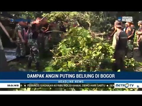 Suasana Setelah Puting Beliung Menerjang Bogor