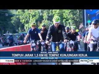 Jokowi Bersepeda di Kabupaten Bogor