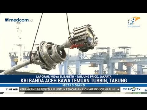 Detik-detik Turbin Lion Air PK-LQP Diturunkan dari KRI Banda Aceh