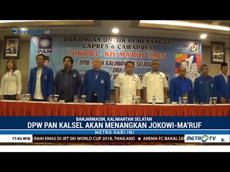 PAN Kalsel Dukung Jokowi-Ma'ruf