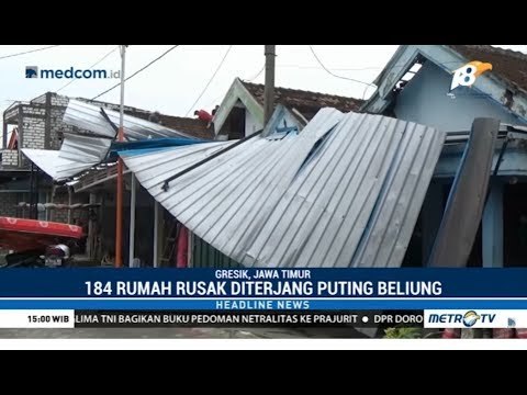 Puting Beliung Terjang 184 Rumah di Gresik