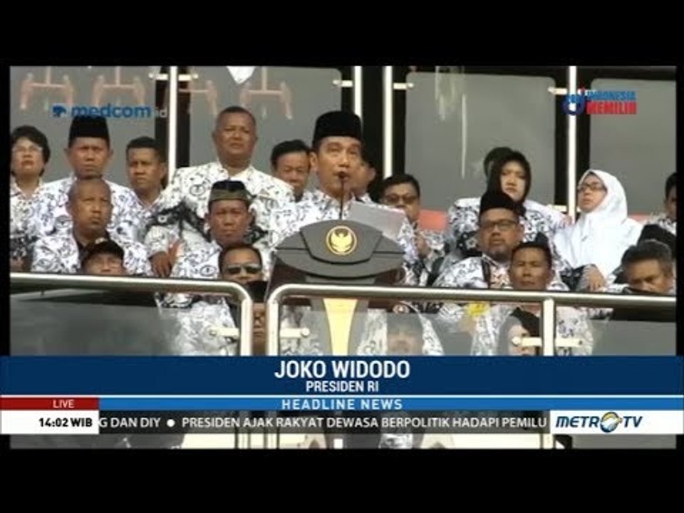 Jokowi : Thn 2019 Pemerintah akan Mengubah Program Pembangunan Infrastruktur Menjadi Memperkuat SDM
