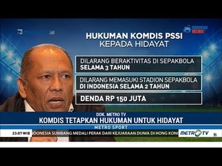 Kasus Mafia Skor, PSSI Menghukum Hidayat