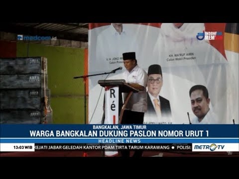 Warga Bangkalan Dukung Jokowi-Ma'ruf
