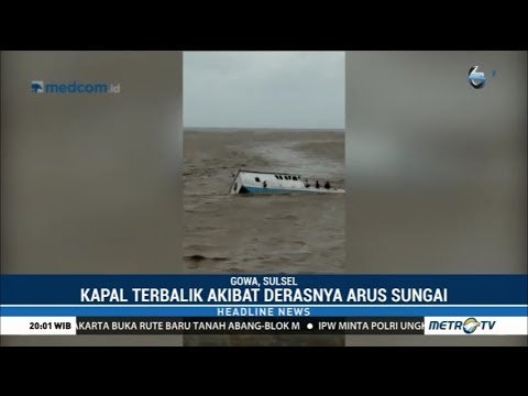 Kapal Tenggelam di Sungai Barombong, Tiga ABK Selamat