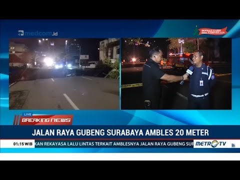 Penjelasan Saksi Mata Jalan Ambles di Surabaya