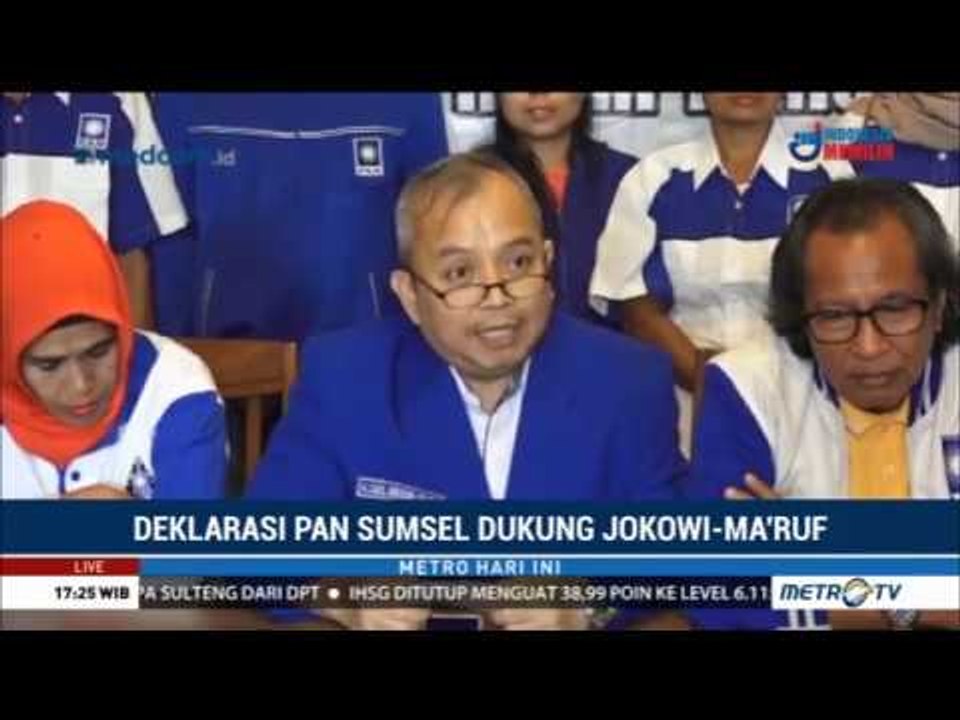 DPW PAN Sumsel Deklarasi Dukung Jokowi-Ma'ruf