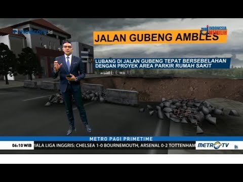 Kronologi Amblesnya Jalan Raya Gubeng Surabaya