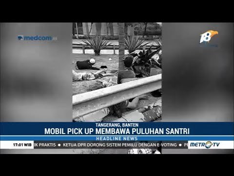Mobil Pick Up Berisi Puluhan Santri Kecelakaan Usai Hadiri Maulid Nabi