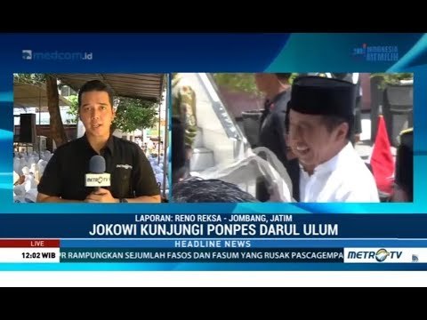 Wajah Cerah Jokowi Kunjungi Ponpes Darul Ulum Jombang