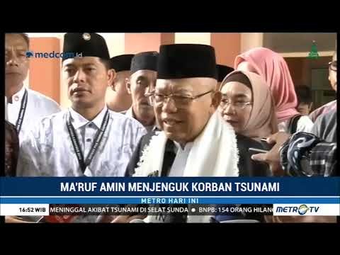 Ma'ruf Amin Jenguk Korban Tsunami Selat Sunda
