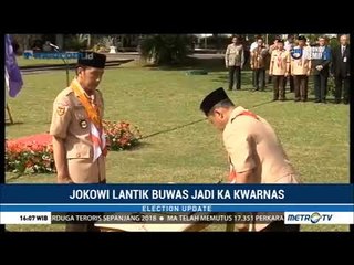 Jokowi Lantik Buwas Jadi Ketua Kwarnas Pramuka