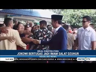 Jokowi Jadi Imam Salat di Masjid Uswatun Hasanah
