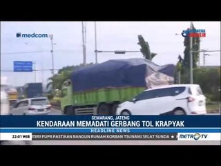 Gerbang Tol Krapyak Dipadati Antrean Kendaraan Pemudik