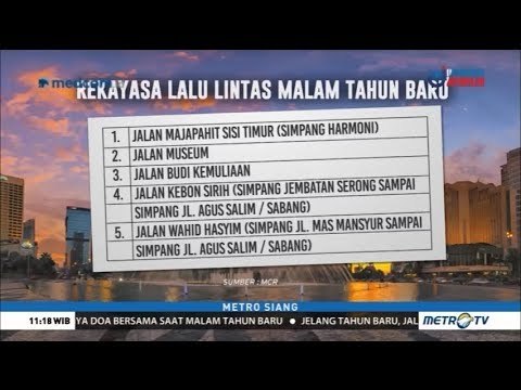 16 Ruas Jalan Ditutup Selama Perayaan Tahun Baru