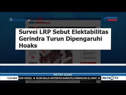Survei: Elektabilitas Gerindra Turun Karena Hoaks