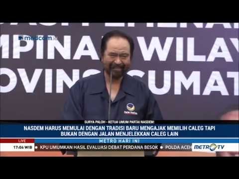 Surya Paloh Hadiri Konsolidasi Pemenangan Pemilu DPW NasDem Sumbar