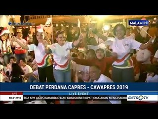 Antusiasme Relawan Nobar Debat Capres di Rumah Aspirasi