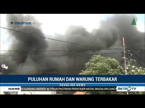 Korsleting Listrik, Kawasan Padat Penduduk di Kemayoran Terbakar