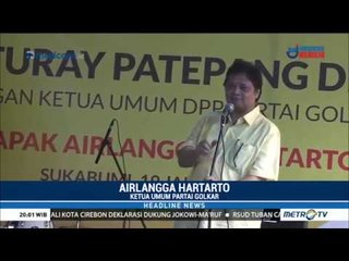 Airlangga Temui Kader Golkar di Sukabumi
