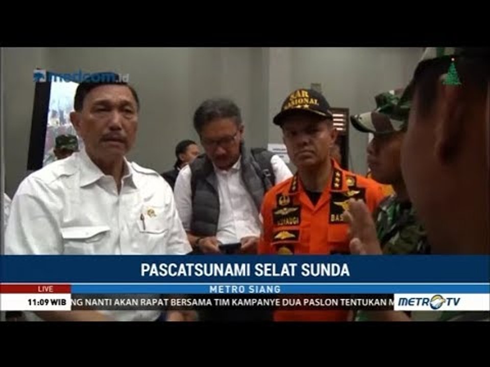 Menko Luhut Tinjau Lokasi Terdampak Tsunami Selat Sunda