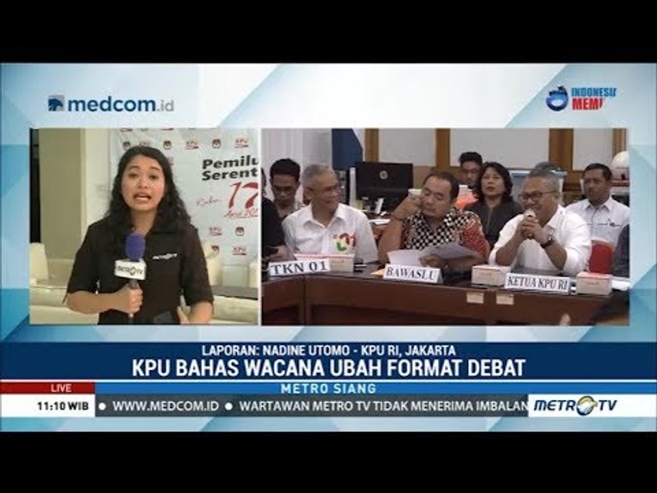 KPU Bahas Perubahan Format Debat Kedua Pilpres 2019