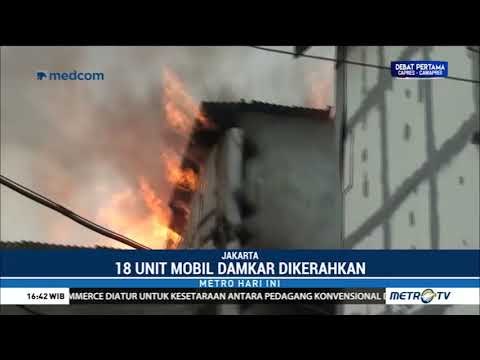 Korsleting Listrik, Puluhan Rumah di Grogol Petamburan Terbakar